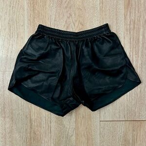 OAK NYC Black Leather Shorts - Small